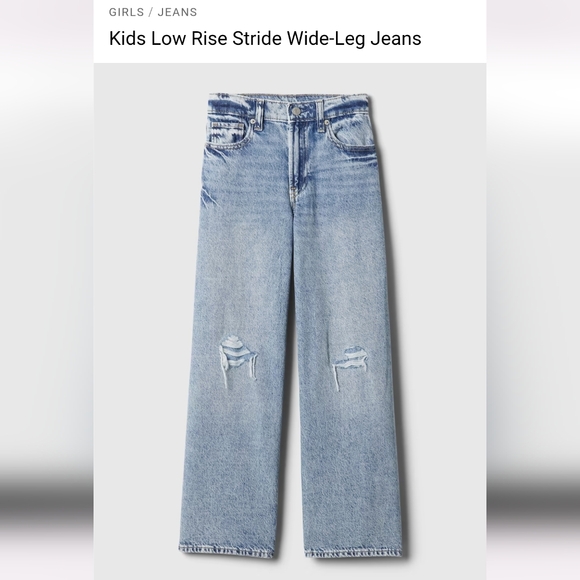 Gap size 5 low rise stride wide jeans - Picture 6 of 7